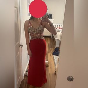 Dancing queen red prom dress
